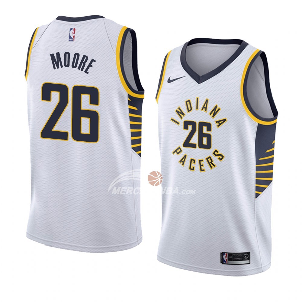 Maglia Indiana Pacers Ben Moore Association 2018 Bianco